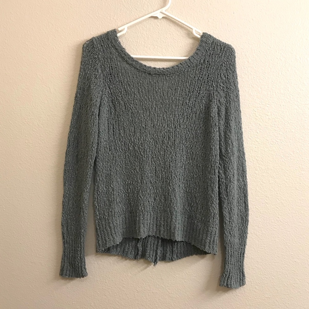 Ruby Moon Knit Deep Open Back Textured Sweater In… - image 3